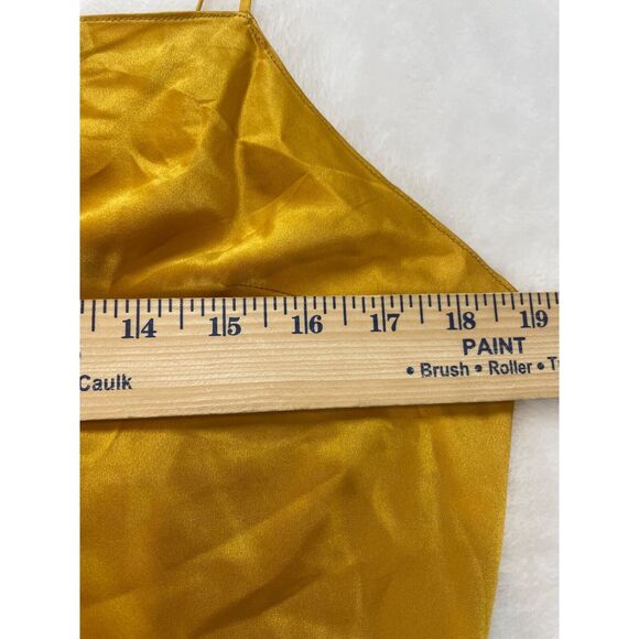 Dannijo Silk Camisole Tank Top Womens XL Marigold Yellow Bronze Charmeuse - Picture 3 of 13